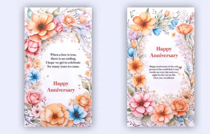 Elegant 3D Floral Anniversary Instagram Story Card Design